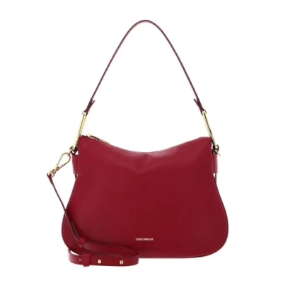 Afbeelding van COCCINELLE Leren Schoudertas Magie Soft Shoulder Bag Sangria (rood)paars