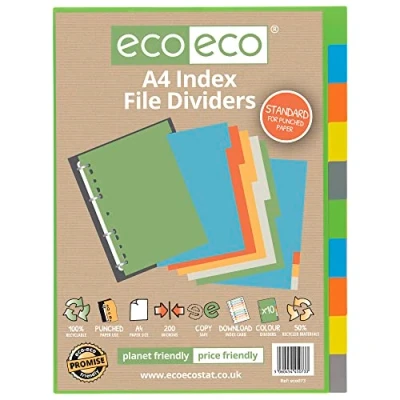 Afbeelding van eco Eco073 Register A4, 50% gerecycled, 10 stuks