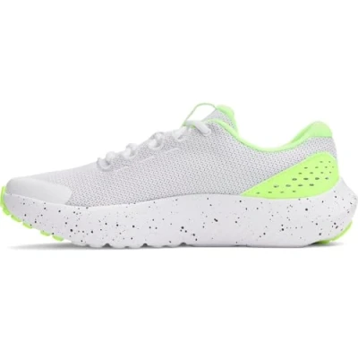 Afbeelding van Under Armour Ua Bgs Surge 4 Sneakers voor jongens, wit, hypergroen, zwart