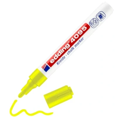 Afbeelding van Krijtstift edding 4095 rond 2 3mm neon geel
