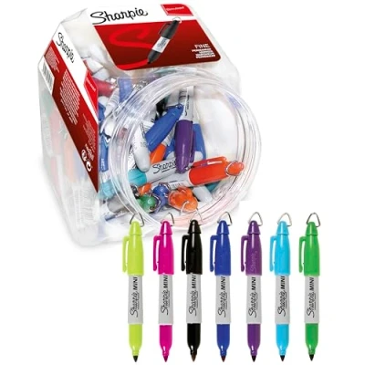 Afbeelding van Mini permanente markers van Sharpie Fijne punt Diverse kleuren 72 stuks