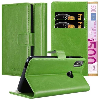 Afbeelding van Cadorabo Hoesje geschikt voor Cubot J3 PRO in GRAS GROEN Beschermhoes met magnetische sluiting, standfunctie en kaartvakje Book Case Cover Etui