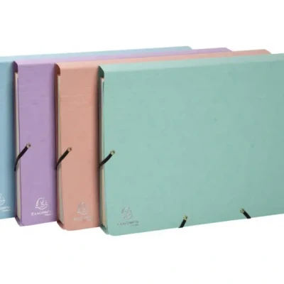 Afbeelding van Exacompta Aquarel sorteermap uit glanskarton, 12 vakken, met elastosluiting, geassorteerde kleuren 4 stuks