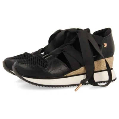Afbeelding van Gioseppo MUIR Veterpumps, Dames, Maat: 38, Black Imitatieleer/ textiel