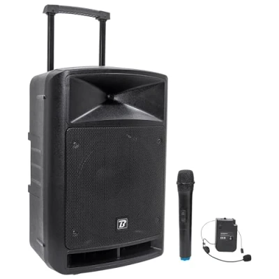 Afbeelding van BoomTone DJ Travelsound 12VHF BT Luidspreker met microfoon en headset