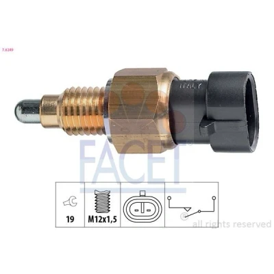 Afbeelding van FACET 7.6249 Schakelaar, achteruitrijlicht Made in Italy OE Equivalent FIAT: Ducato III Van, Minibus, Platform / Chassis