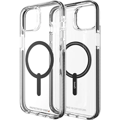 Image de Gear4 Santa Cruz Snap Coque de protection pour téléphone portable compatibilité avec MagSafe D3O noir, clair Apple iPhone 14 Plus