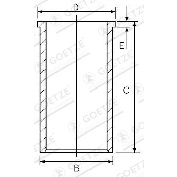 Afbeelding van GOETZE ENGINE 14 022510 00 Cilindervoering 84,01mm