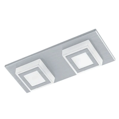Afbeelding van EGLO Masiano Wand /plafondlamp, 2 lichts, aluminium, geïntegreerd, 3,3 W, geborsteld aluminium