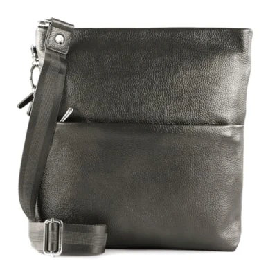 Afbeelding van MANDARINA DUCK Leren Schoudertas Mellow Leather Crossover Bag Graphite Donkergrijs