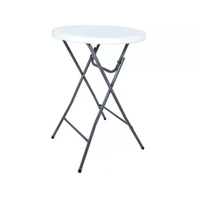 Afbeelding van Inklapbare Statafel Bt100, Wit, Diameter 80 Cm Meubilair