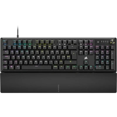 Afbeelding van CORSAIR K70 Core RGB mechanisch gamingtoetsenbord met handsteun, MLX rode lineaire schakelaars, SOCD, ABS gelakte toetsen, geluidsdemping, bedieningswijzerplaat