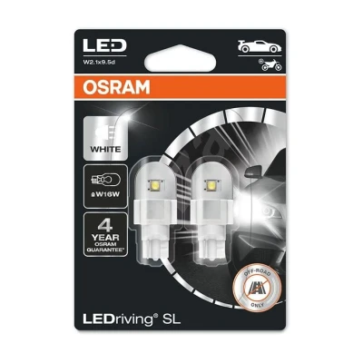 Afbeelding van Osram W16W LED Retrofit Wit 12V W2.1x9.5d 2 Stuks