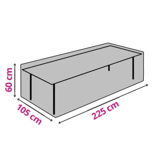 Afbeelding van Tuintafelhoes Perel 225 x 105 60 cm (Polyester, Taupe)