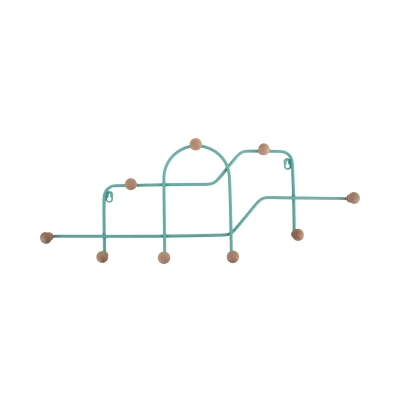 Afbeelding van Present Time Coat Rack Maze Turquoise blue