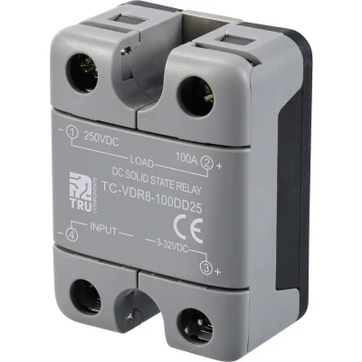 Afbeelding van TRU COMPONENTS Halfgeleiderrelais TC VDR8 100DD25 100 A Schakelspanning (max.): 250 V/DC DC circuit 1 stuk(s)
