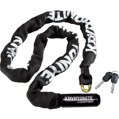 Afbeelding van Kryptonite Keeper 712 ketting met Geïntegreerd Combinatieslot Kettingslot Fiets Fietsslot Elektrische 120 cm Staal Zwart