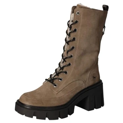 Afbeelding van Mustang Veterschoenen Hoog taupe Maat 36
