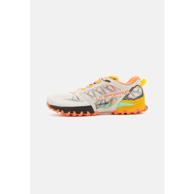 Afbeelding van La Sportiva Bushido III Trail hardloopschoenen, Heren, Maat: 41, Chalk/yellow Textiel/ synthetisch