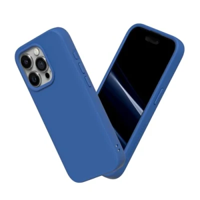 Afbeelding van RHINOSHIELD Hoesje compatibel met [iPhone 15 Pro] SolidSuit dunne hoes schokabsorberende technologie en premium matte afwerking kobaltblauw