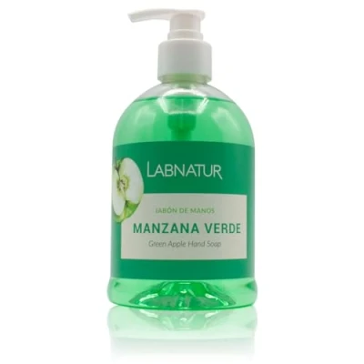 Afbeelding van Sys Zeepdispenser Groene Appel Incl. 500ml Zeep Diep Reinigend &amp; Versterkend Handzeep Pomp Zeeppomp