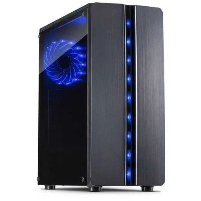 Image de Inter Tech Thunder Tour ATX panneau latéral fenêtré (acrylique) pas d&#039;alimentation (ATX) USB/Audio