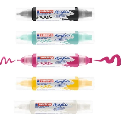 Afbeelding van edding 5400 Acrylic Marker set Modern basic 5 ST 2 3/5 10mm / 4