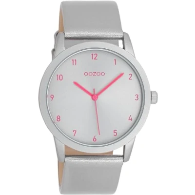 Afbeelding van Oozoo Timepieces Dameshorloge met leren band, modern dameshorloge, elegant, analoog, rond horloge (38 mm behuizing), C11058 uniseks horloge, Armband