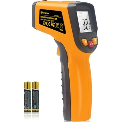 Afbeelding van KETOTEK Infraroodthermometer, zonder lasercontact, thermometer, IR temperatuurpistool, 50 C 600 C, instelbare emissiviteit, keuken, barbecue