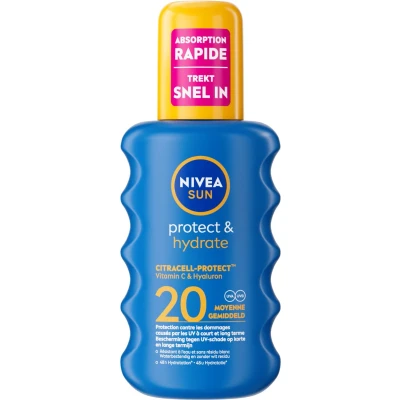 Afbeelding van Nivea Sun Protect &amp; Hydrate Spray SPF 20 Medium 200ml