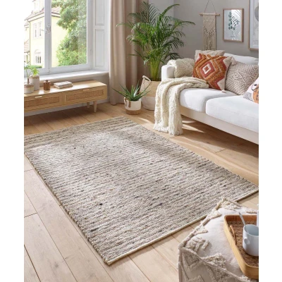 Afbeelding van Wollen Vloerkleed Thora Bruin/grijs 170x230 Cm