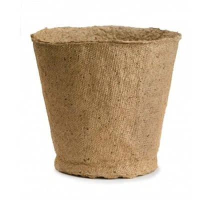 Afbeelding van 24x stuks Houtvezel kweekpotjes/stekpotjes 6 x 6,5 cm Kweekbak accessoires Turfpotjes moestuin artikelen