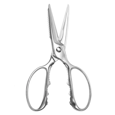 Afbeelding van MITSUMOTO SAKARI Multifunctionele Japanse keukenschaar, 21 cm, keukenschaar van alle staal, professionele afneembare pluimveeschaar voor het snijden kip, vlees en botten