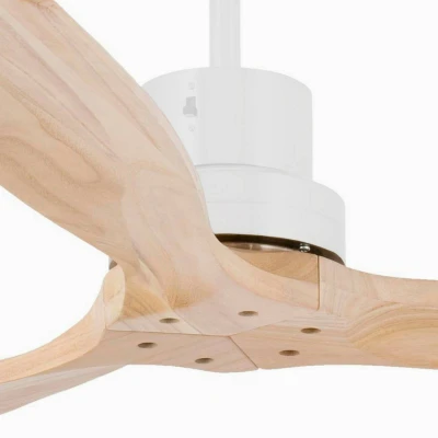 Afbeelding van Faro Barcelona 33561DC LANTAU L plafondventilator wit/grenen met DC motor