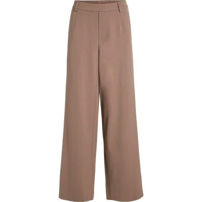 Afbeelding van VILA Varone Widenoos Broek, Dames, Maat: 42, Brown lentil