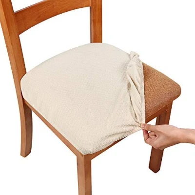Afbeelding van Stretch spandex jacquard stoelhoezen voor eetkamerstoelen, verwijderbaar en wasbaar