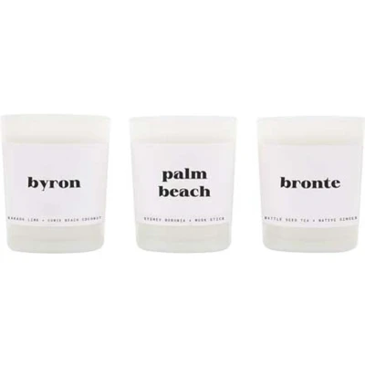 Afbeelding van Kaarsen &amp; Geur Kaars Byron Palm Beach Bronte Set van 3 Stuks