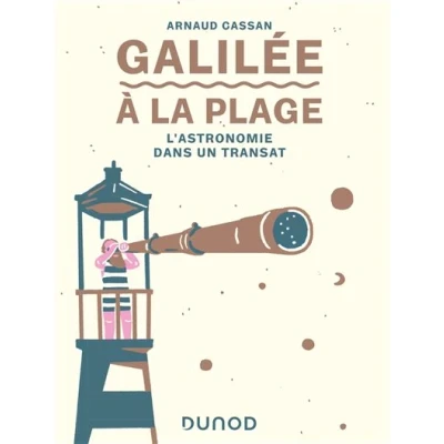 Image de Galilée à la plage L&#039;astronomie dans un transat