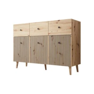Afbeelding van Meubella Dressoir Bali Eiken 135 cm
