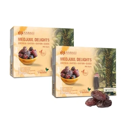 Afbeelding van NABALI Fair Kost Medjool Medjoul Premium Dates Delight I 100% natuurlijk aromatisch vers en veganistisch zonder milde conserveringsmiddelen karamel (2 kg)
