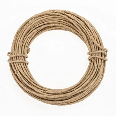 Afbeelding van GLOREX 6 1280 214 papierdraad 2 mm lengte 10 m natuur voor knutselen en binden van composities kronen