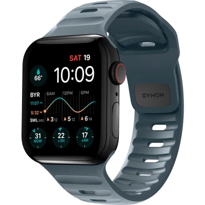 Afbeelding van Nomad Sport horlogebandje FKM rubber geschikt voor Apple® Watch 41/40 mm Marine Blue