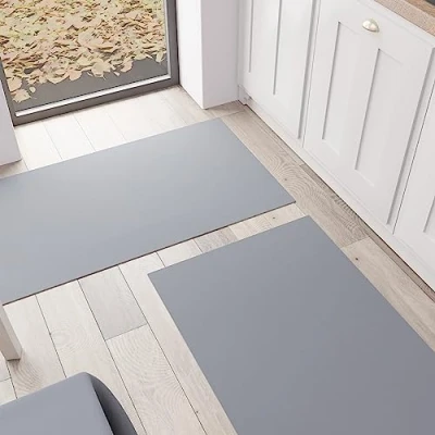 Afbeelding van PETTI Artigiani Italiani keukentapijt, wasbaar, antislip, effen 52 x 440 cm grijs, 100% Made in Italy