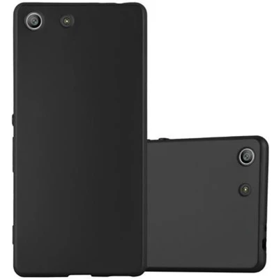 Afbeelding van Cadorabo Hoesje geschikt voor Sony Xperia M5 in METALLIC ZWART Beschermhoes gemaakt van flexibel TPU silicone Case Cover