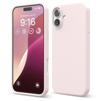 Afbeelding van elago Compatibel met iPhone 16 Plus hoesje, hoogwaardige vloeibare siliconen hoes, volledige beschermhoes, schokbestendig, slanke telefoonhoes
