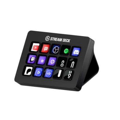 Image de Elgato Stream Deck MK.2 Contrôleur de studio, 15 touches macro, déclenchement d’actions dans les applications et logiciels comme OBS, Twitch, ​YouTube d’autres, compatible Mac PC