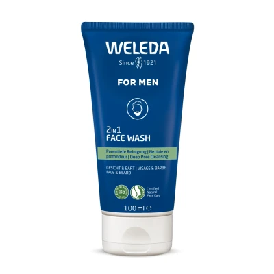 Afbeelding van Weleda Men 2 in 1 Facewash Voor Gezicht &amp; Baard