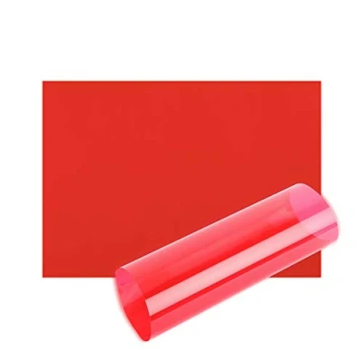 Afbeelding van Habercrafts 10 vellen A4 Acetaat transparante kunststoffolie lichtfilter leeshulp 100 micron DIN rood