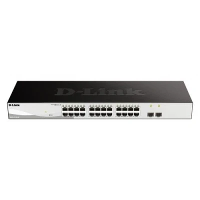Image de D Link DGS 1210 26 Commutateur intelligent 24 x 10/100/1000 + 2 Gigabit SFP de bureau, Montable sur rack