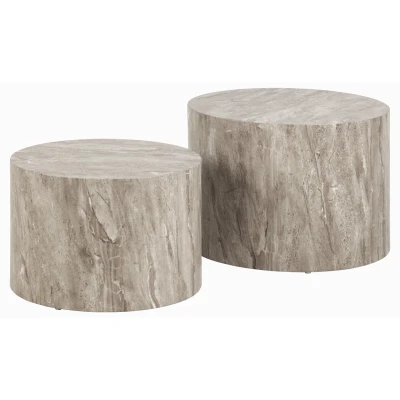 Afbeelding van Salontafel Lima Grijs Ø58x40cm MDF Giga Living